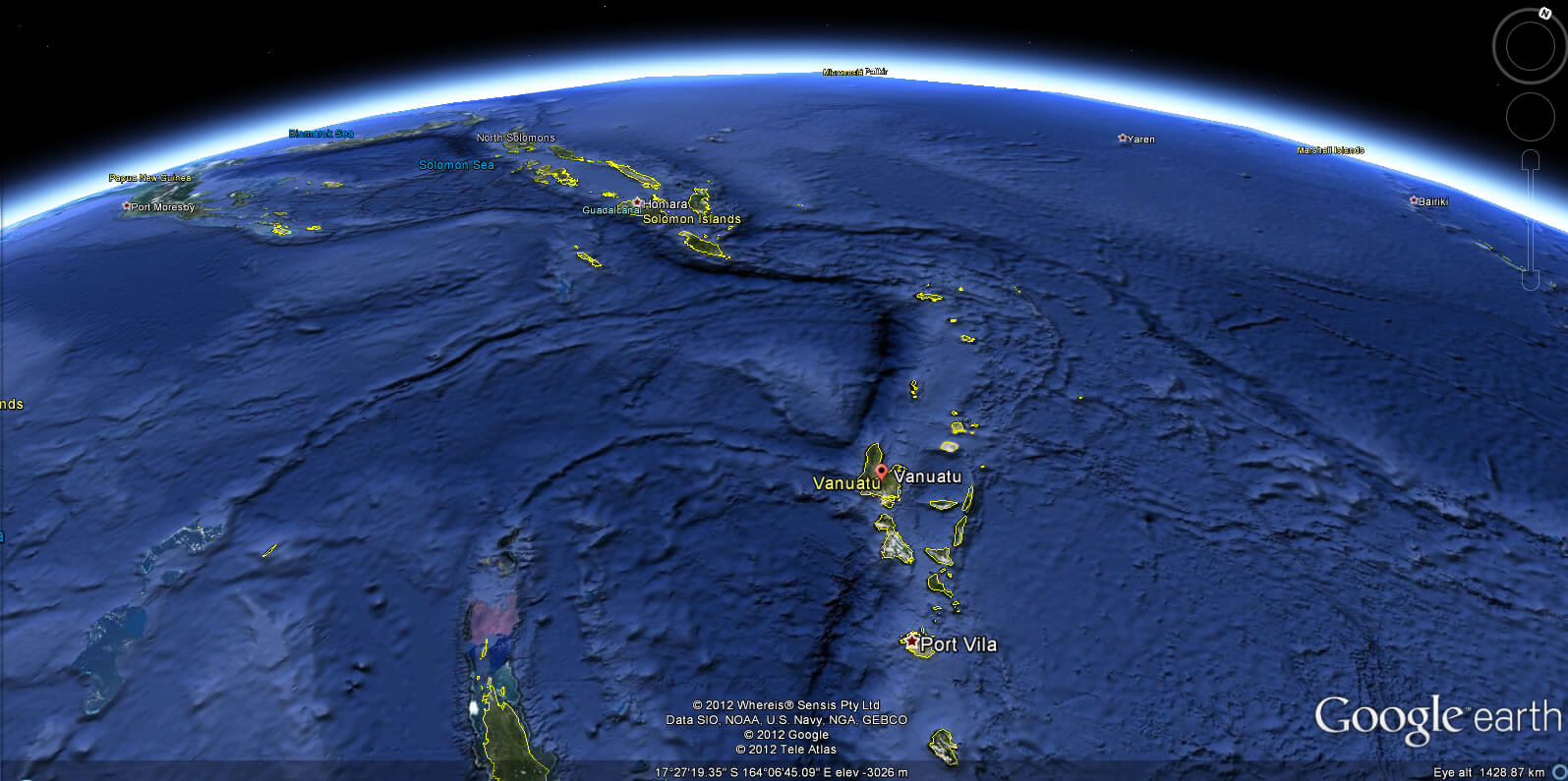 Vanuatu erde karte